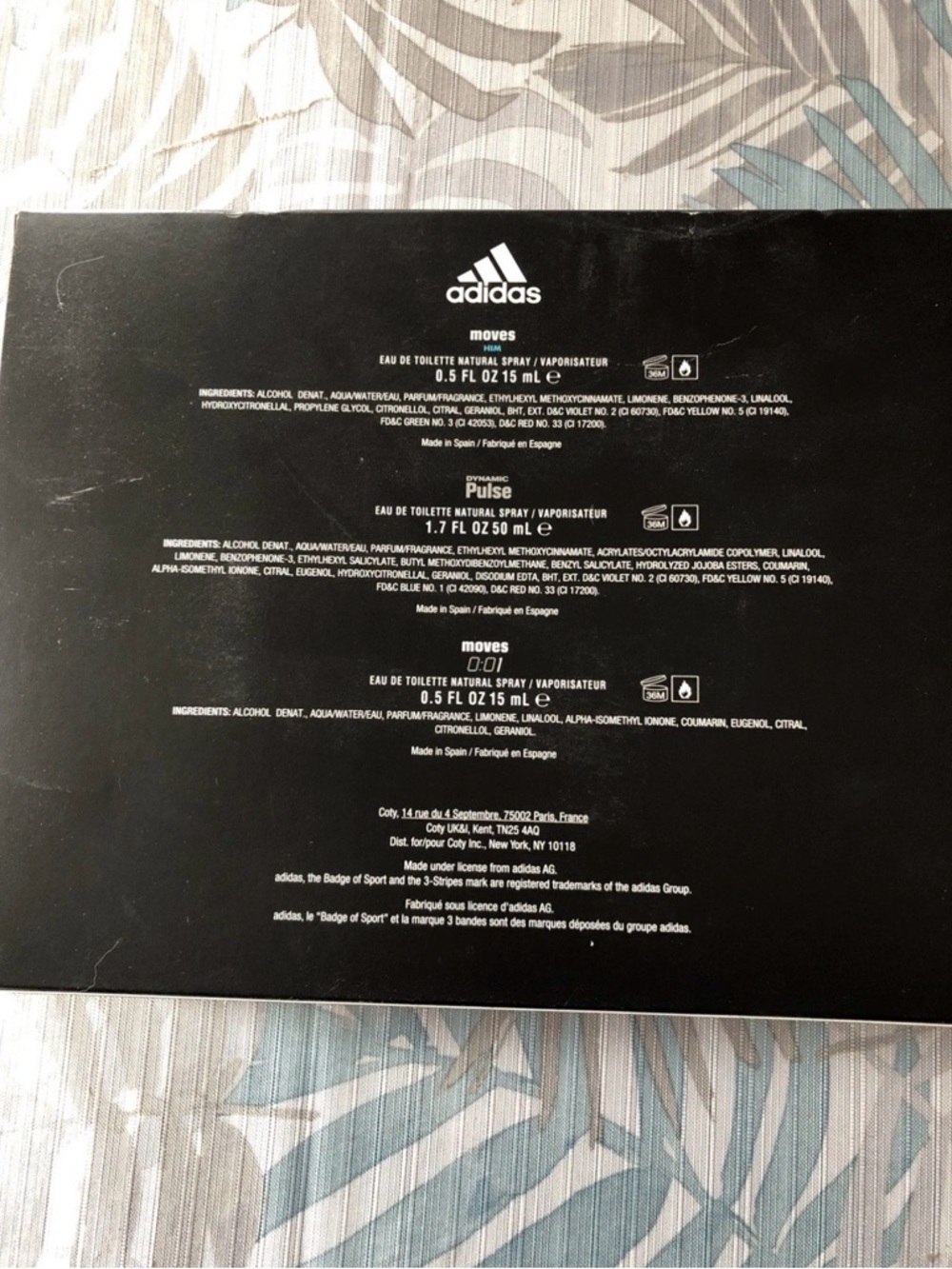 Adidas 3 Piece Natural Sprays - NEW - Picture 3 of 3